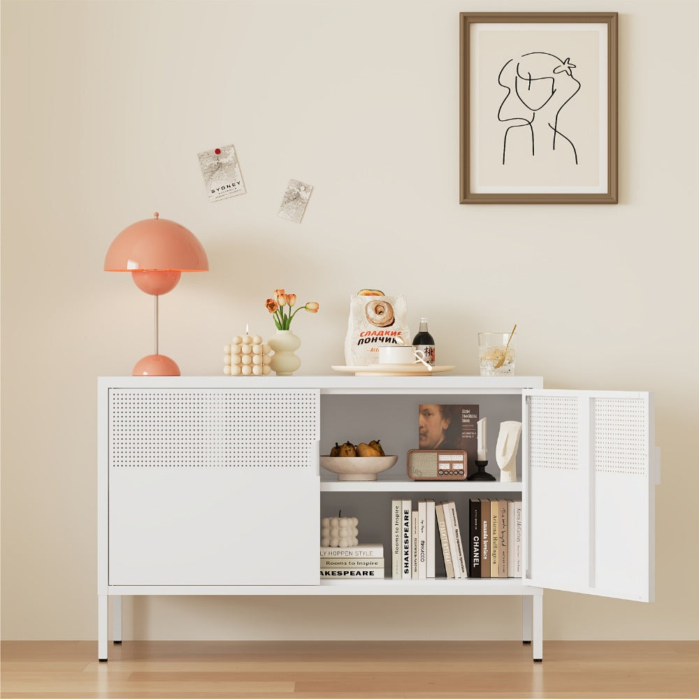 Metal Bathroom Storage Cabinet, Home Storage Cupboard for Organized Everyday Storage detail image - detail view 7