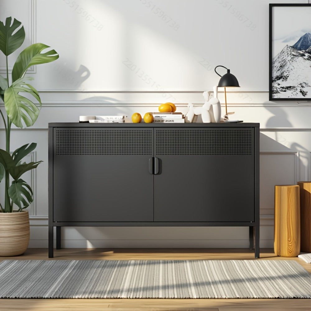 Storage Cabinet, Metal with 2 Doors & Adjustable Shelves, Industrial Steel Accent Cabinet shown in the main product view