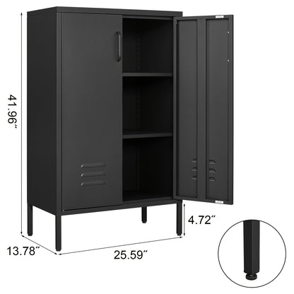 Storage Cabinet shown in the Black option