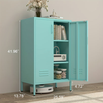 Storage Cabinet shown in the Blue option
