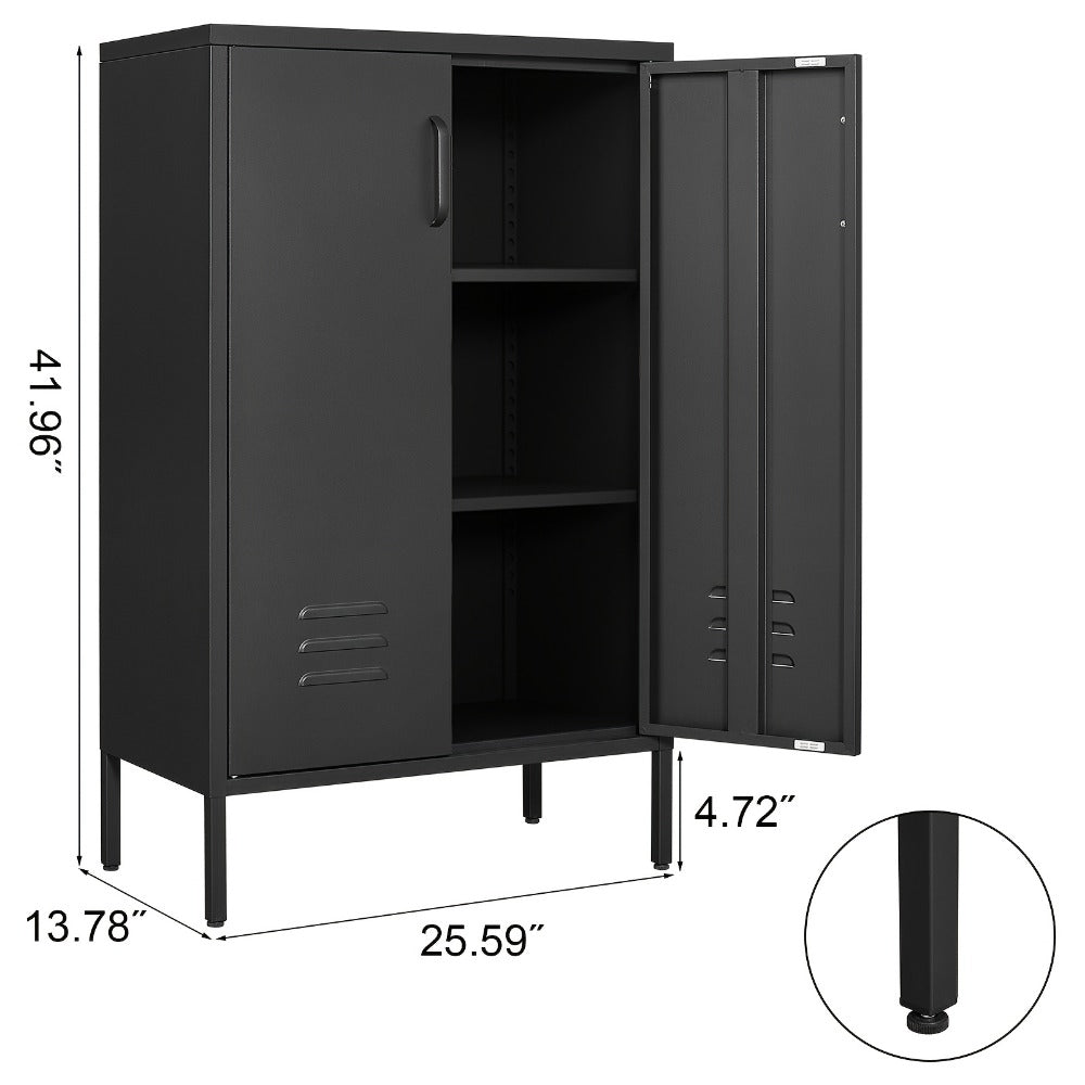 Metal Bathroom Storage Cabinet with Adjustable Shelves for Organized Everyday Storage detail image - detail view 10