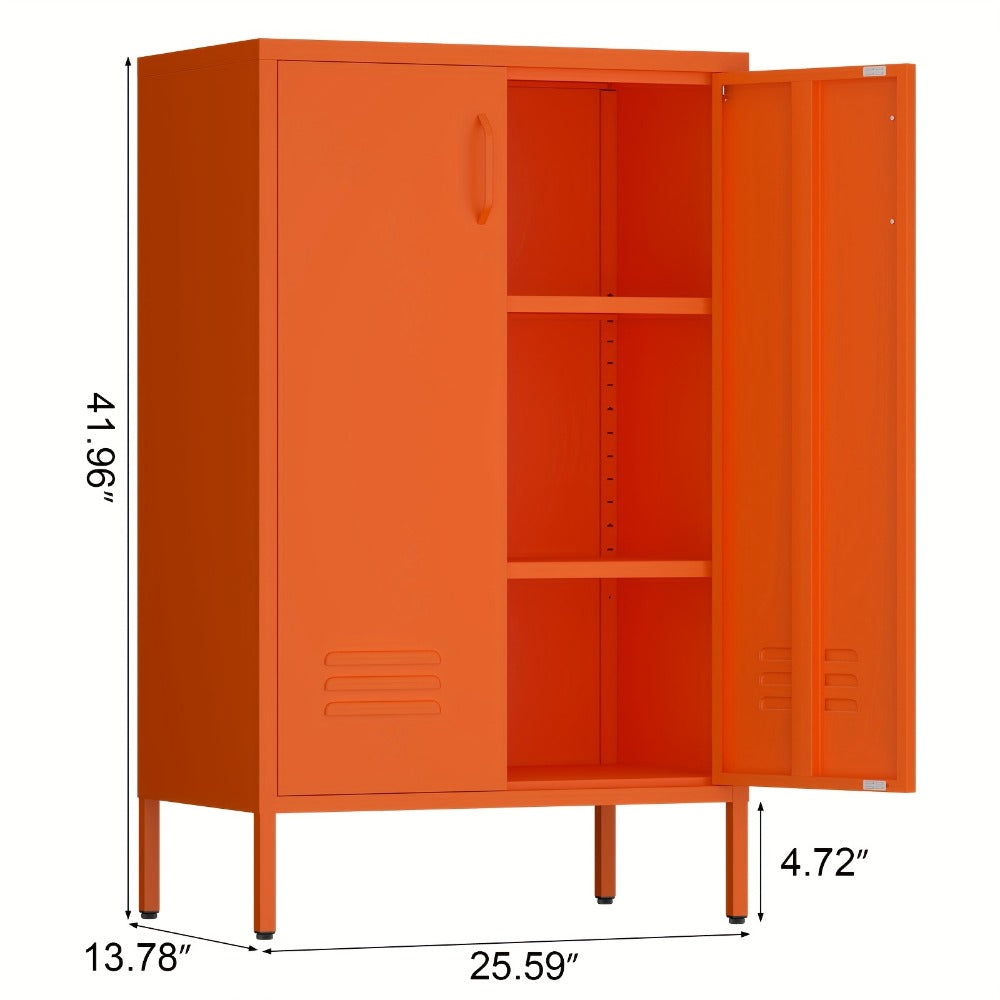Metal Bathroom Storage Cabinet with Adjustable Shelves for Organized Everyday Storage detail image - detail view 12