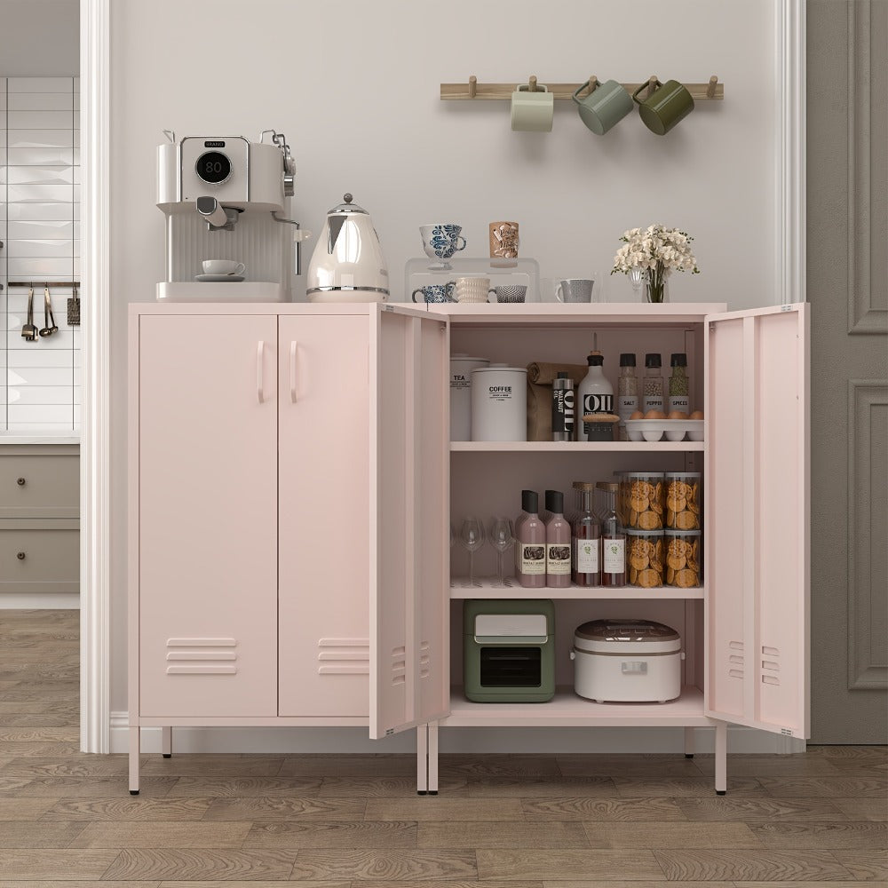 Metal Bathroom Storage Cabinet with Adjustable Shelves for Organized Everyday Storage detail image - detail view 15