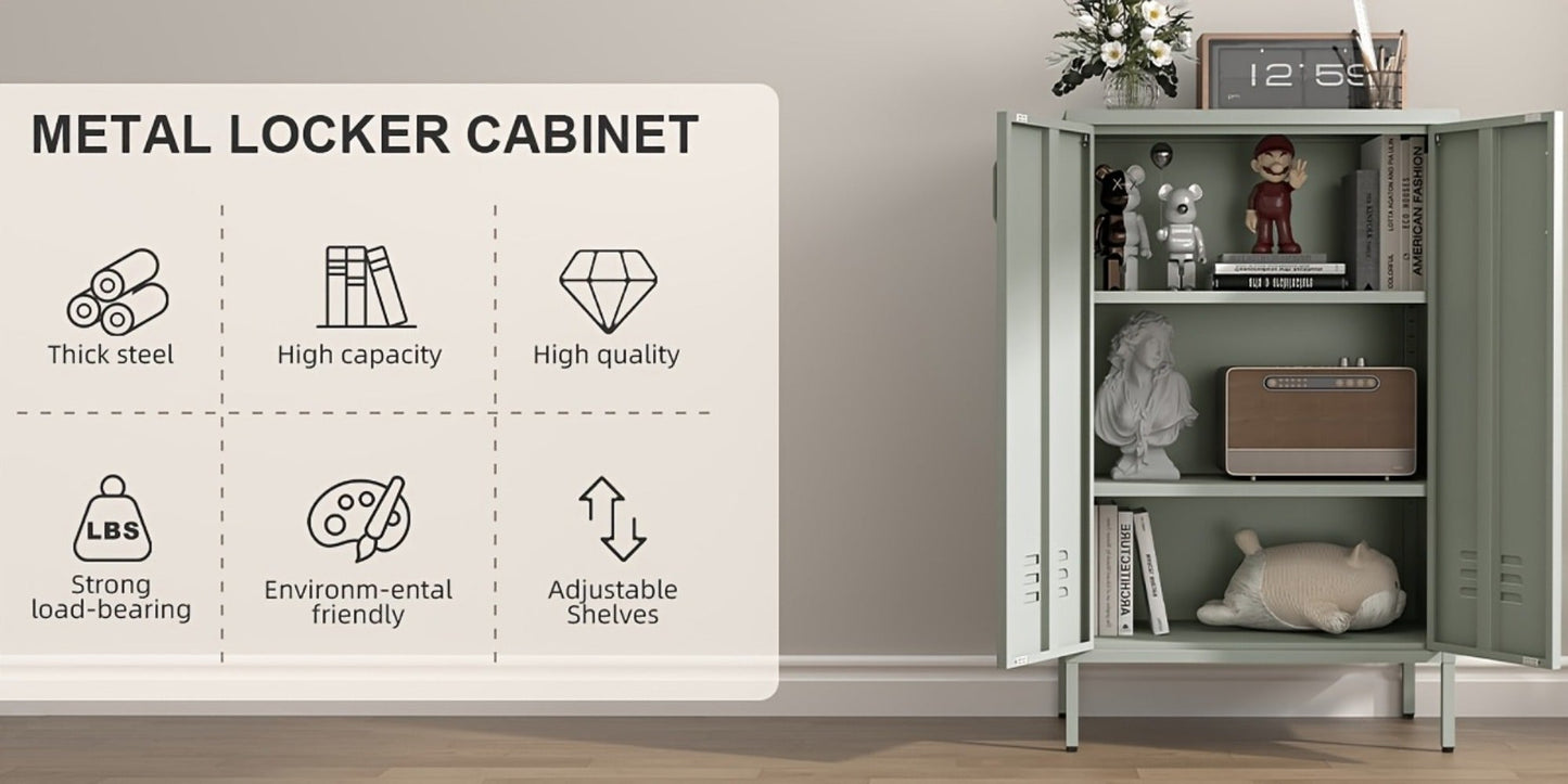 Metal Bathroom Storage Cabinet with Adjustable Shelves for Organized Everyday Storage detail image - detail view 16