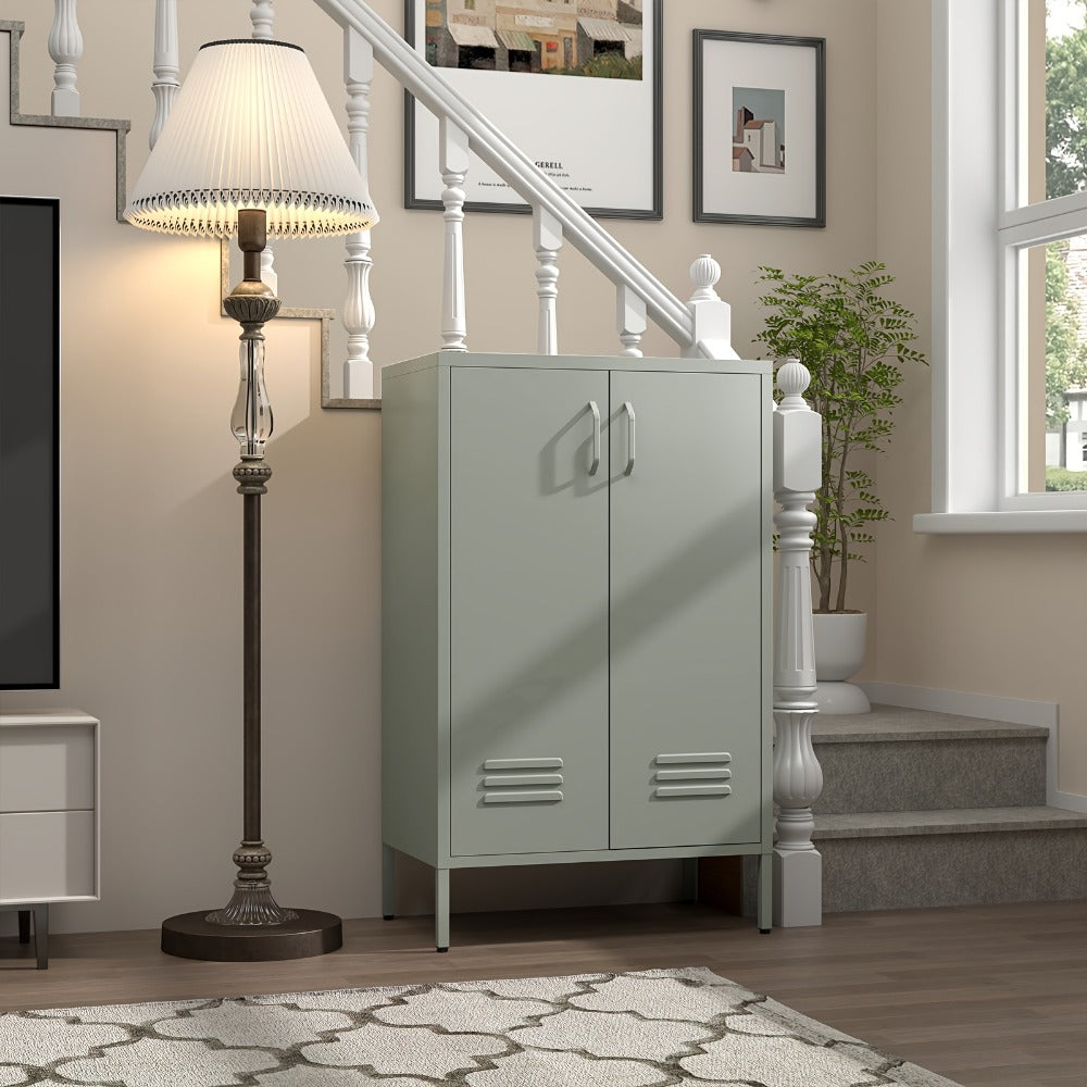 Metal Bathroom Storage Cabinet with Adjustable Shelves for Organized Everyday Storage detail image