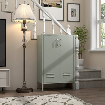 Metal Bathroom Storage Cabinet with Adjustable Shelves for Organized Everyday Storage detail image