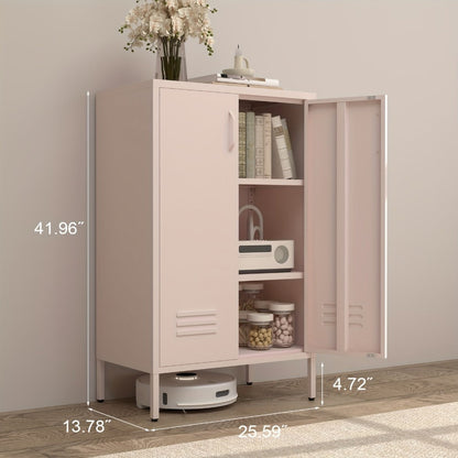 Metal Bathroom Storage Cabinet with Adjustable Shelves for Organized Everyday Storage detail image - detail view 5