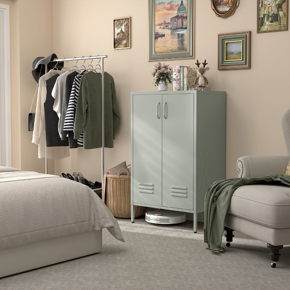 Metal Bathroom Storage Cabinet with Adjustable Shelves for Organized Everyday Storage detail image - detail view 6