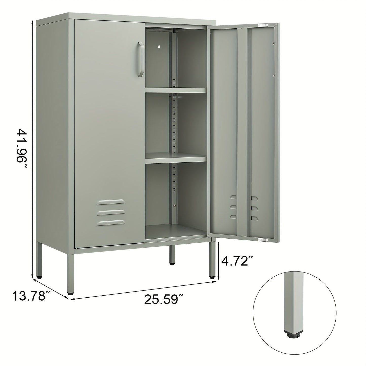 Storage Cabinet shown in the Greygreen option