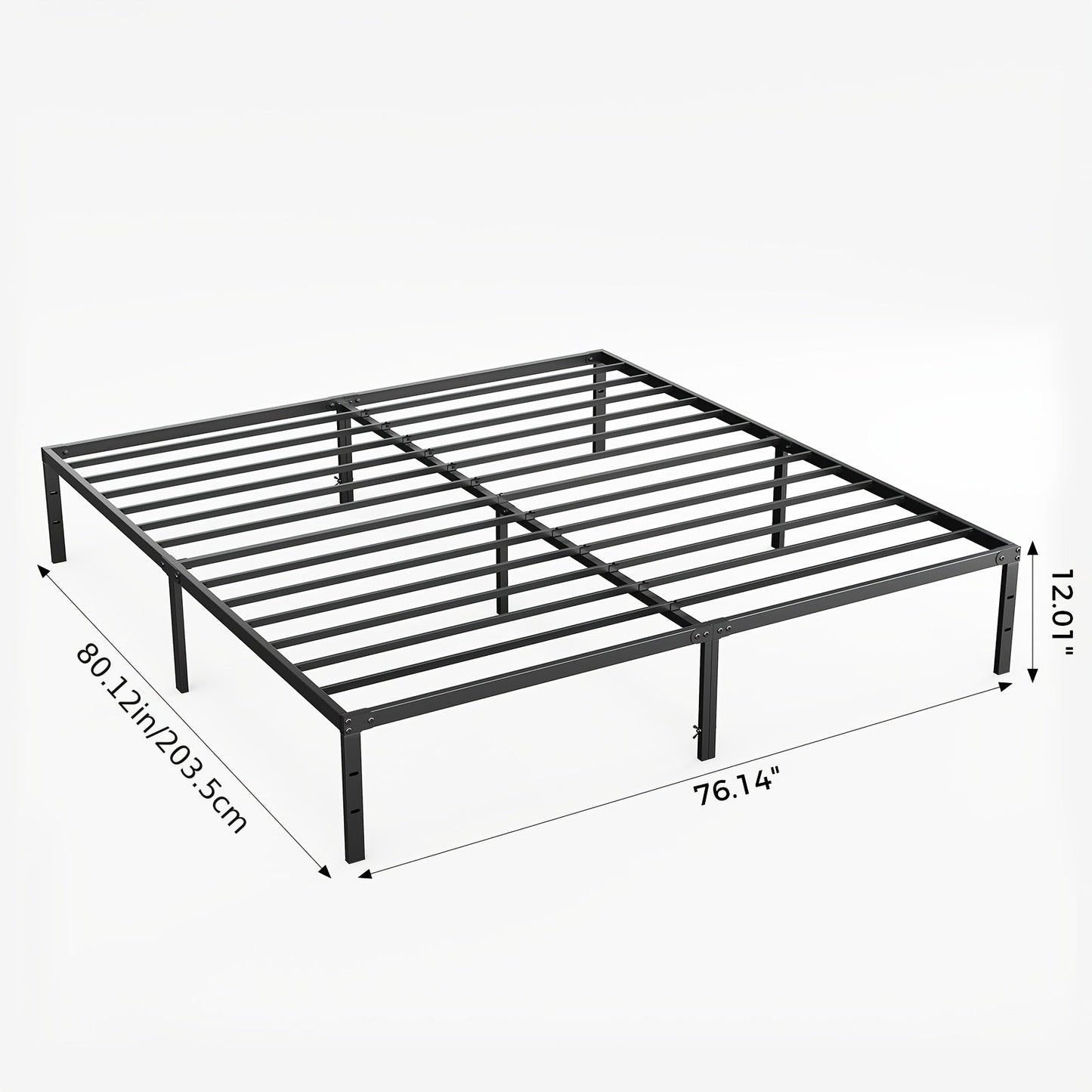 Bed Frame shown in the King(12IN) option