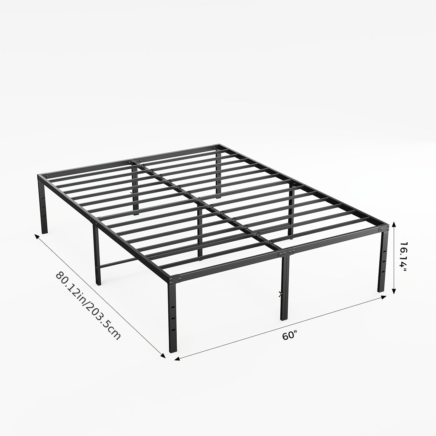 Bed Frame shown in the Queen (16IN) option