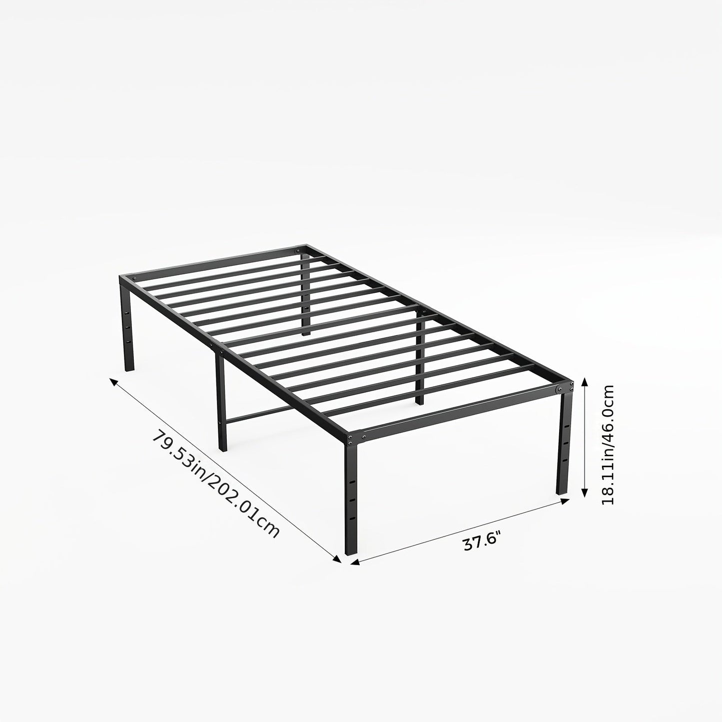 Bed Frame shown in the TwinXL (18IN) option