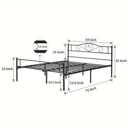 Bed Frame shown in the Black, Full option