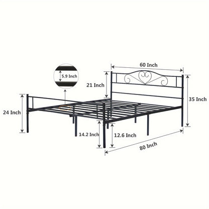 Bed Frame shown in the Black, Queen option