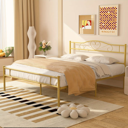 Metal Bed Frame with Headboard and Footboard and No Box Spring Needed for Bedroom detail image - detail view 10
