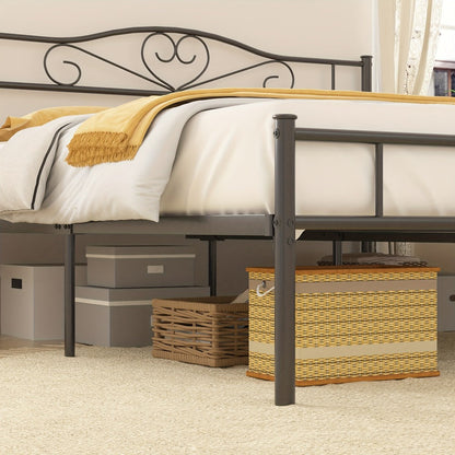Metal Bed Frame with Headboard and Footboard and No Box Spring Needed for Bedroom detail image - detail view 16