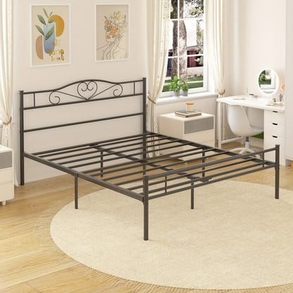 Metal Bed Frame with Headboard and Footboard and No Box Spring Needed for Bedroom detail image - detail view 18