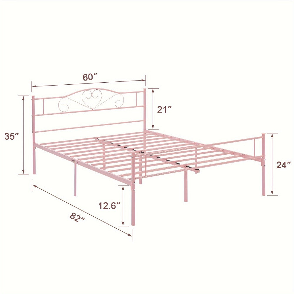 Metal Bed Frame with Headboard and Footboard and No Box Spring Needed for Bedroom detail image - detail view 21