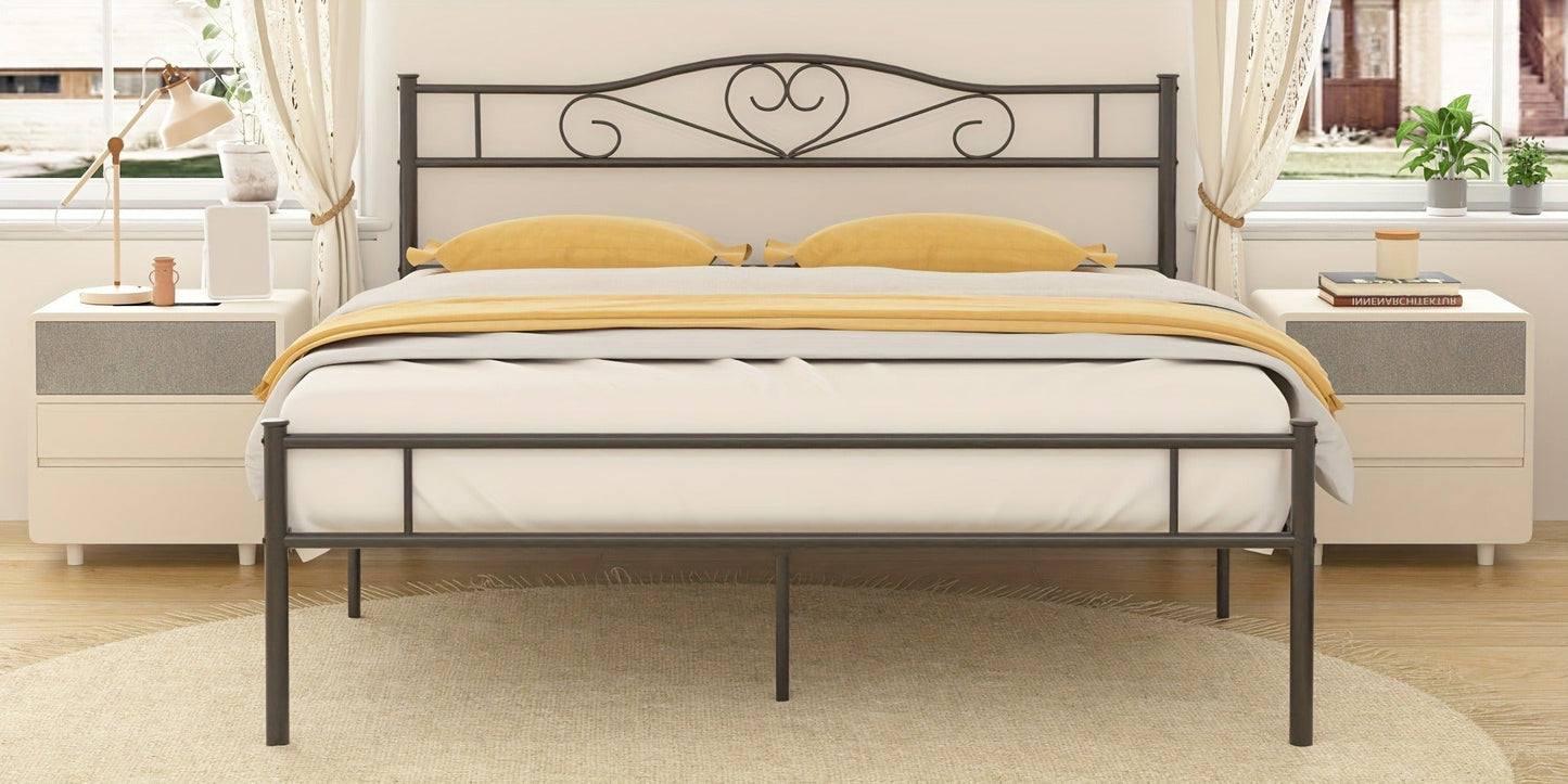 Metal Bed Frame with Headboard and Footboard and No Box Spring Needed for Bedroom detail image - detail view 22