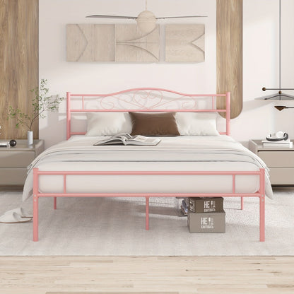 Metal Bed Frame with Headboard and Footboard and No Box Spring Needed for Bedroom detail image - detail view 25