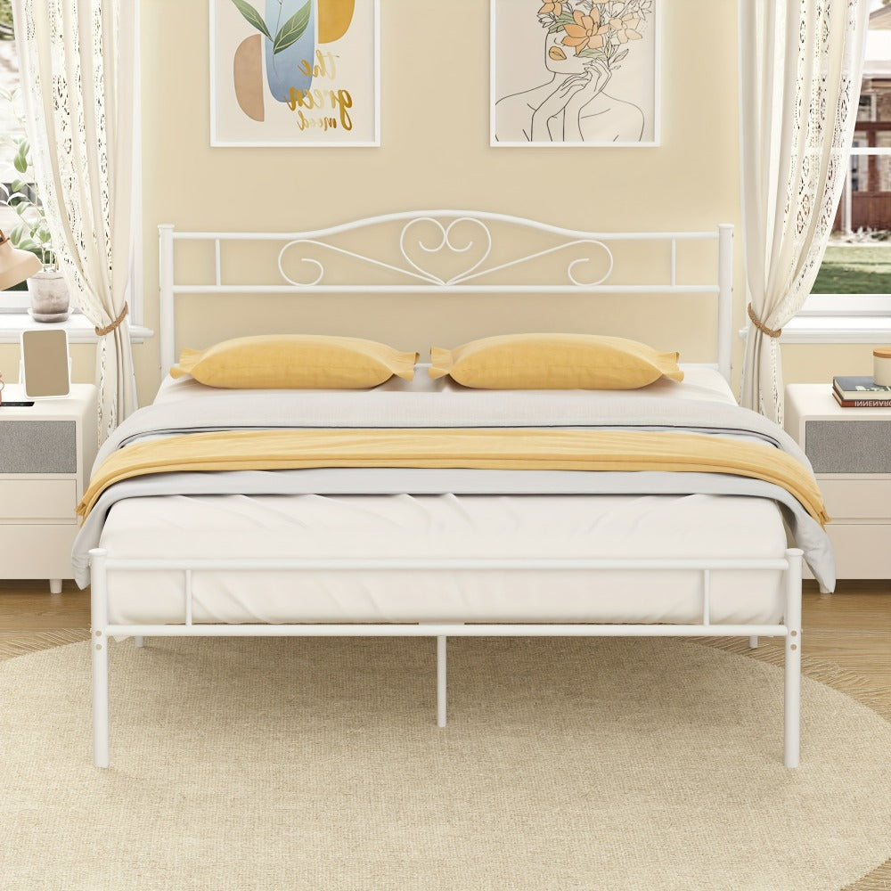Metal Bed Frame with Headboard and Footboard and No Box Spring Needed for Bedroom detail image - detail view 6