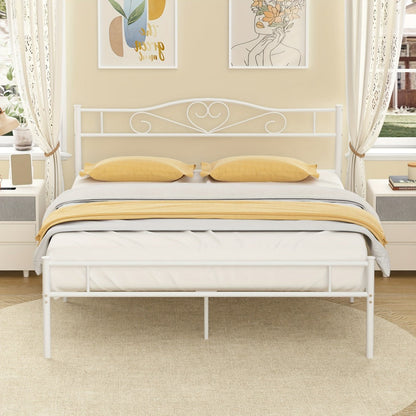Metal Bed Frame with Headboard and Footboard and No Box Spring Needed for Bedroom detail image - detail view 6