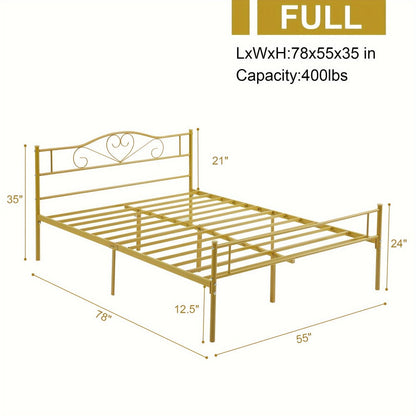 Metal Bed Frame with Headboard and Footboard and No Box Spring Needed for Bedroom detail image - detail view 8