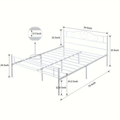 Bed Frame shown in the White, Full option