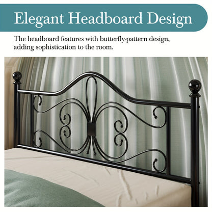 Metal Bed Frame with Headboard and Footboard and No Box Spring Needed detail image - detail view 11