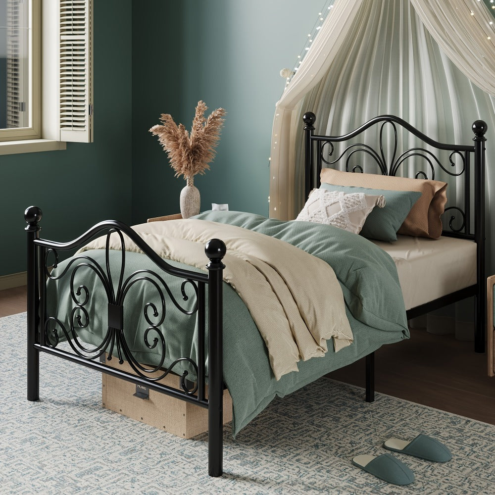 Metal Bed Frame with Headboard and Footboard and No Box Spring Needed detail image - detail view 7