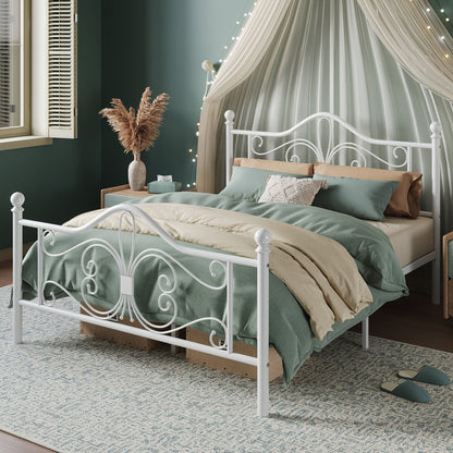 Bed Frame shown in the White, Full option