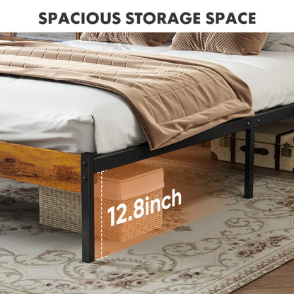 Metal Bed Frame with Headboard and Footboard and Tool-Free Assembly for Bedroom detail image - detail view 10