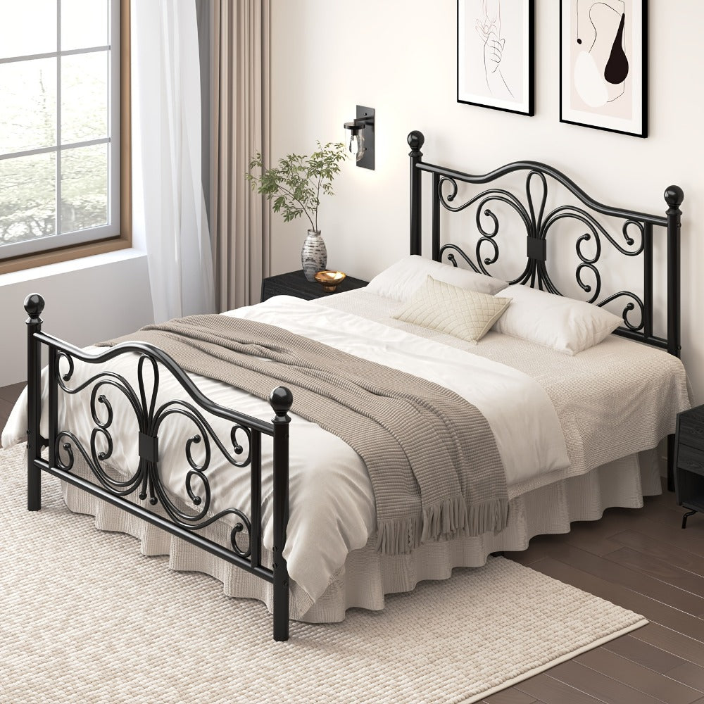 Metal Bed Frame with Headboard and Footboard for Bedroom Comfort and Support detail image - detail view 14