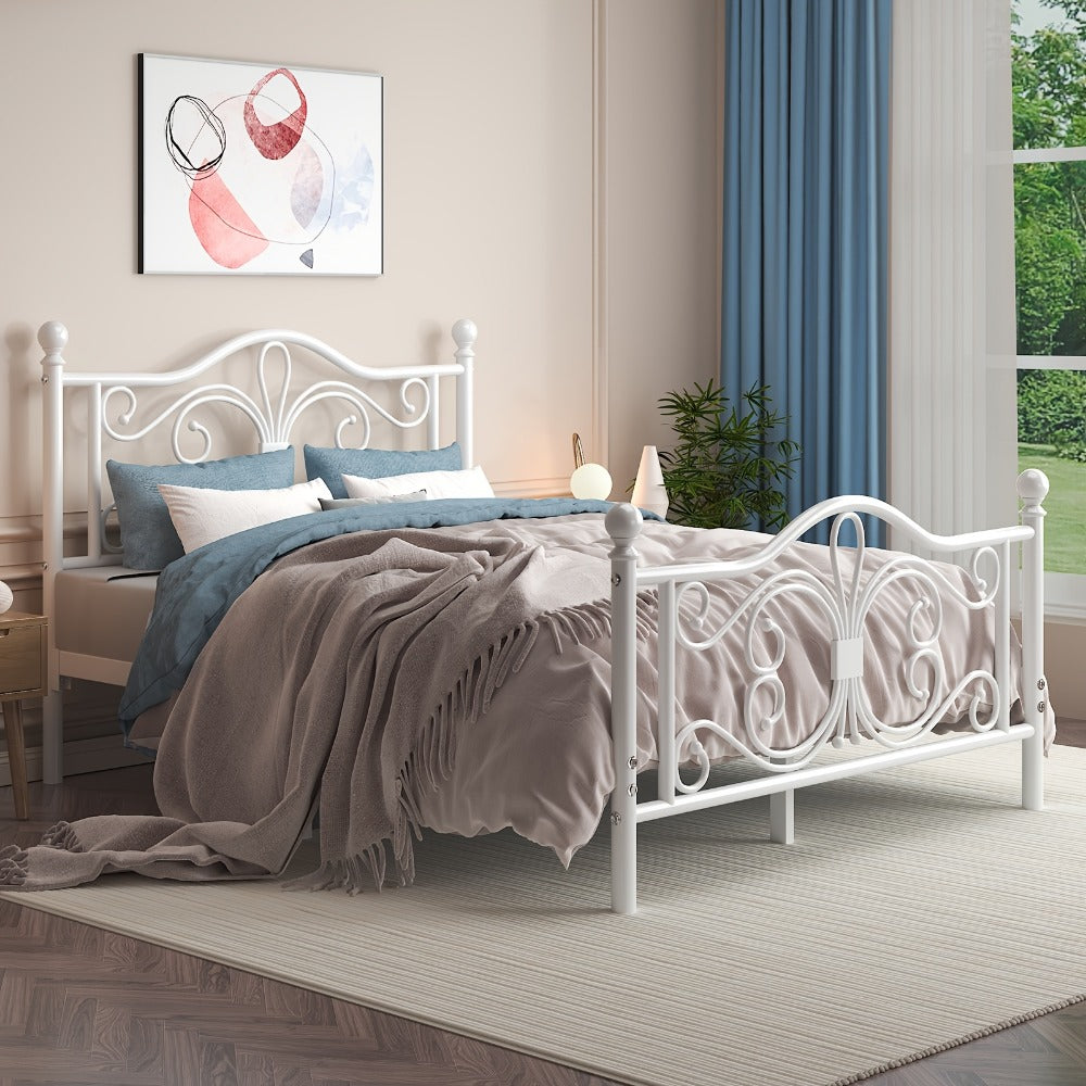 Metal Bed Frame with Headboard and Footboard for Bedroom Comfort and Support detail image - detail view 15
