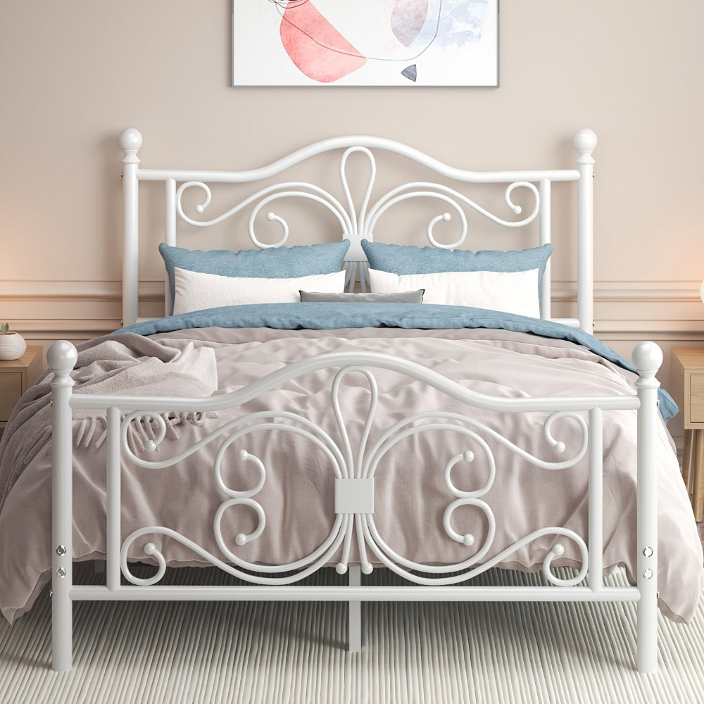 Metal Bed Frame with Headboard and Footboard for Bedroom Comfort and Support detail image