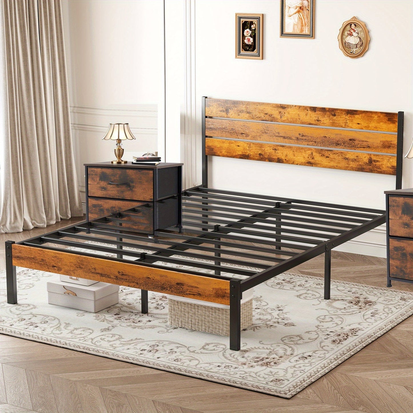 Bed Frame shown in the Full+Bedside Table*2P option