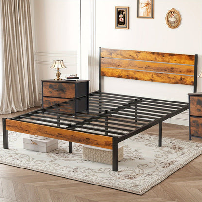 Bed Frame shown in the Queen+Bedside Table*2P option
