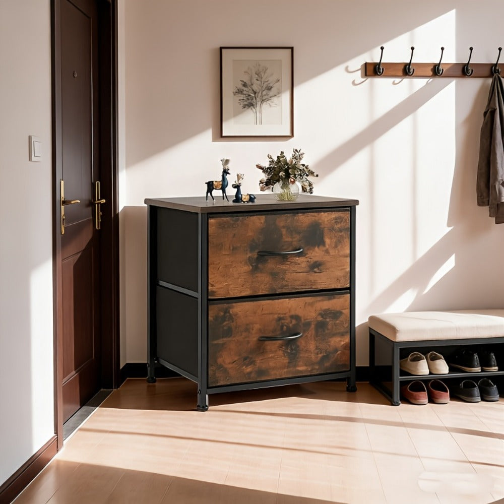 Metal Fabric Storage Cabinet with Deep Drawers for Organized Everyday Storage in Entryway detail image - detail view 16