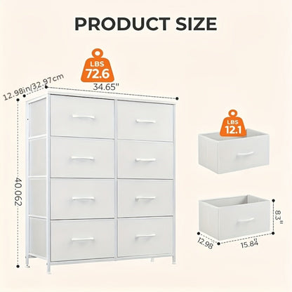 Metal Fabric Storage Cabinet with Deep Drawers for Organized Everyday Storage in Entryway detail image - detail view 23