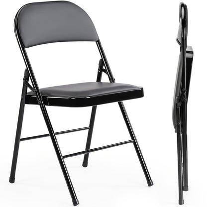 Folding Chair shown in the Black, 2 Packs option