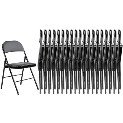 Folding Chair shown in the Black, 20 Packs option