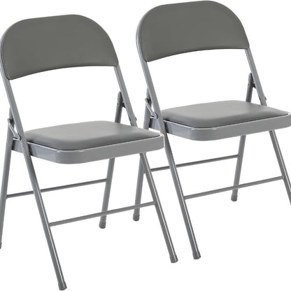 Metal Faux Leather Folding Chair with Stackable Design for Comfortable Everyday Seating detail image - detail view 22