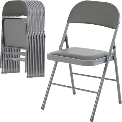 Folding Chair shown in the Grey, 12 Pack option