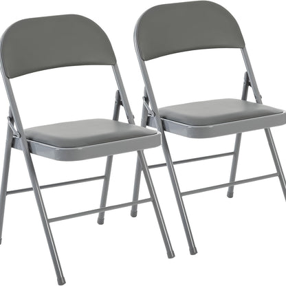 Folding Chair shown in the Grey, 2 Packs option