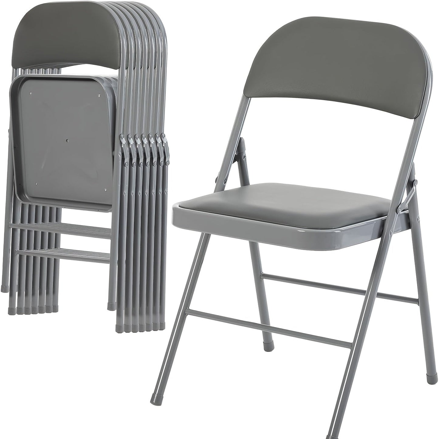 Folding Chair shown in the Grey, 8 Pack option