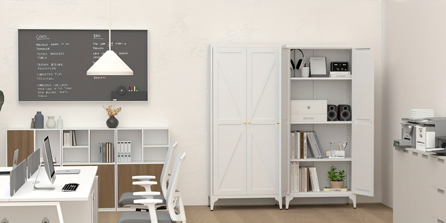 Metal Kitchen Pantry Cabinet with Adjustable Shelves for Organized Everyday Storage detail image - detail view 19