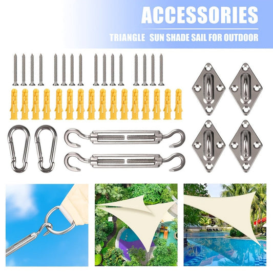 Shade Sail Hardware, Sun Kit 40PC 304 Stainless Steel Installation Fittings for Patio shown in the main product view