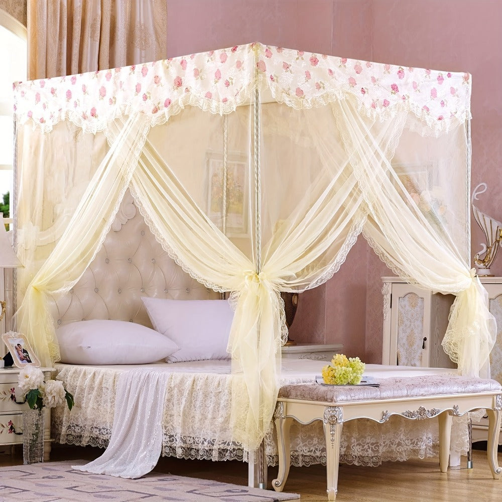 Metal Twin Canopy Bed Frame for Bedroom Comfort and Support and Daily Home Use detail image