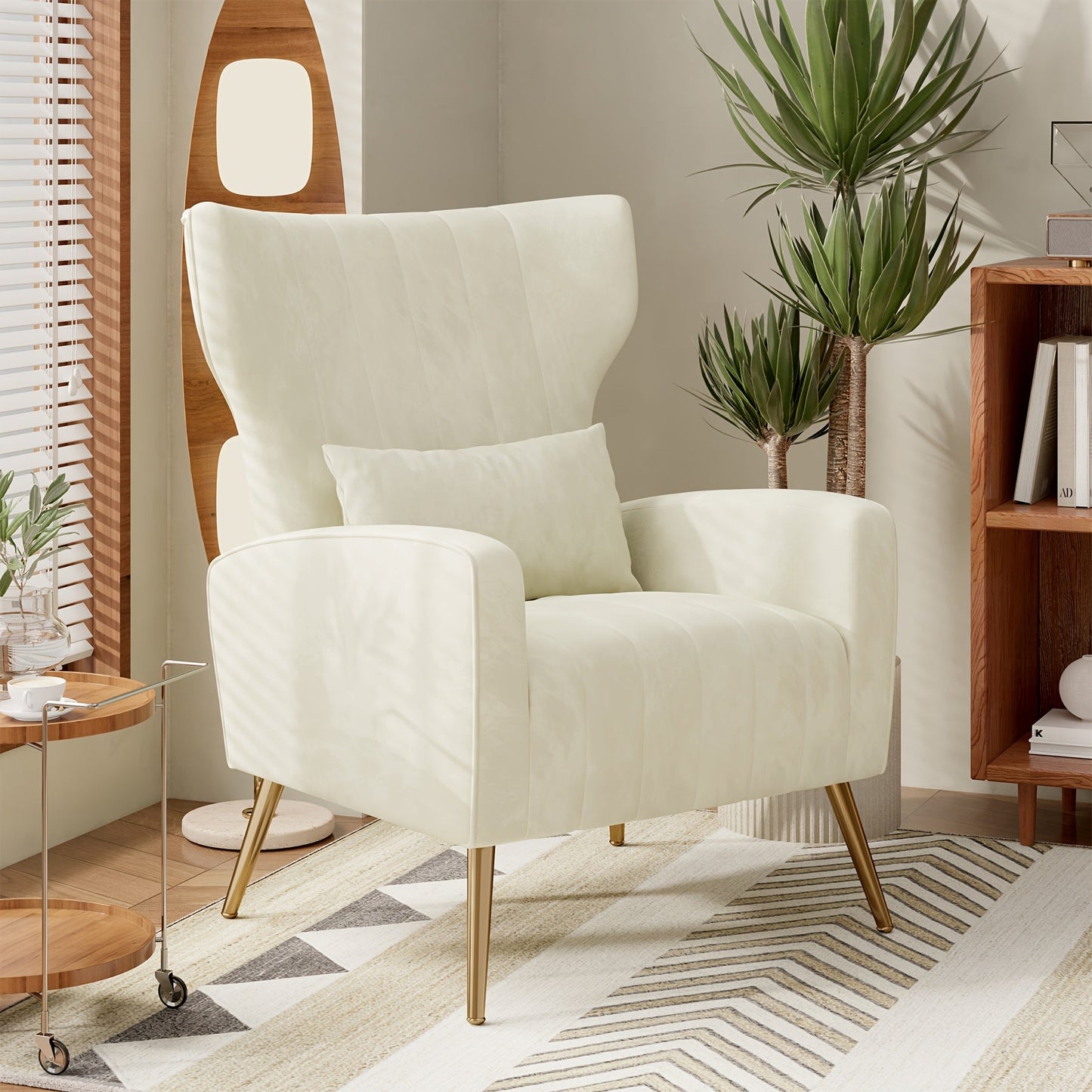 Accent Chair shown in the BEIGE option