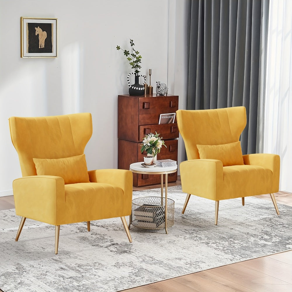 Metal Velvet Accent Chair, Living Room Armchair for Comfortable Everyday Seating detail image - detail view 22